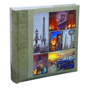 Фотоалбум 200 бр. 10х15 колаж зелен